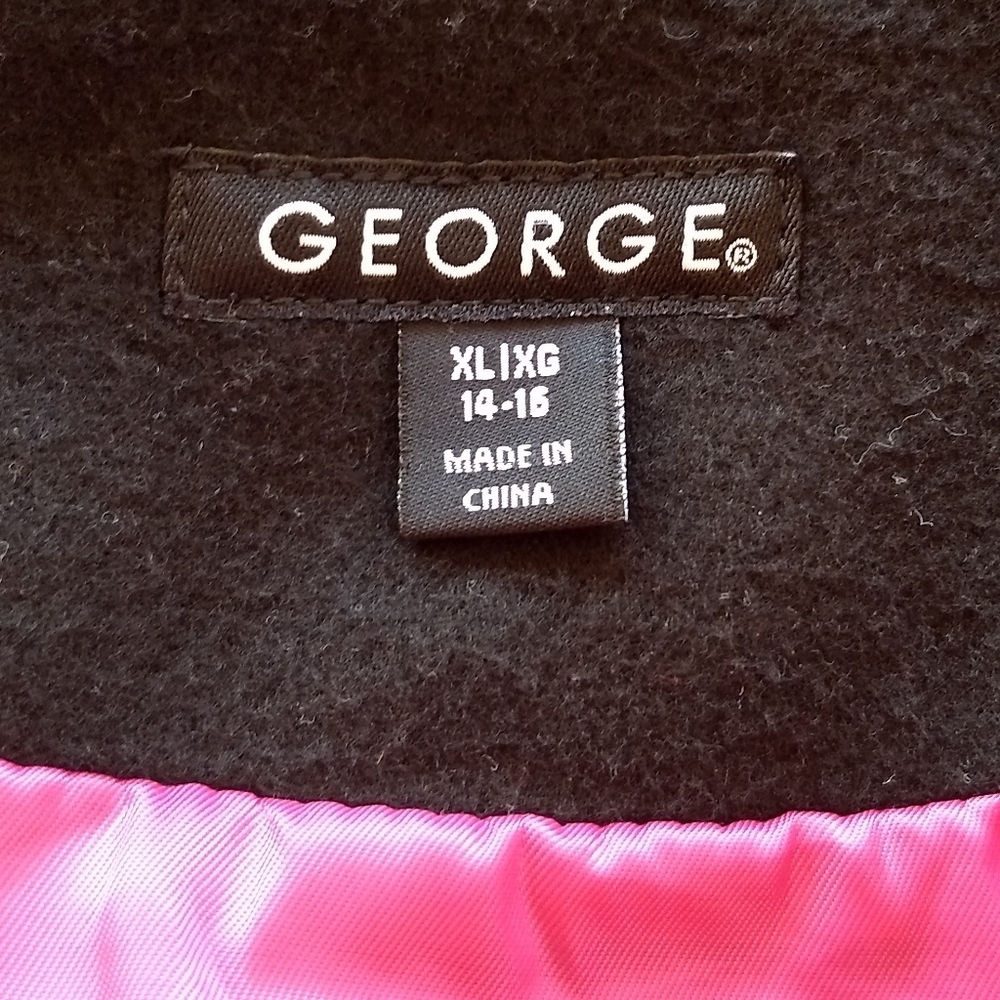 George▪️Black Hooded Dress Coat - Picture 7 of 7